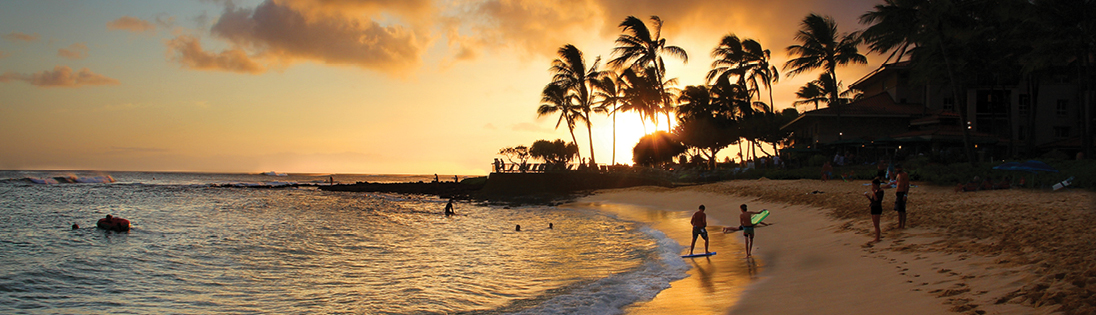 beautiful beach in Kauai
