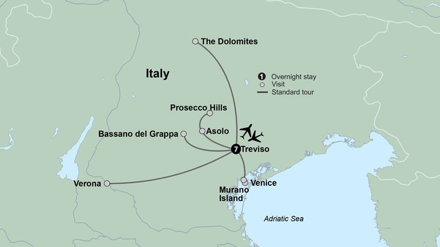 Spotlight on Northern Italy Map