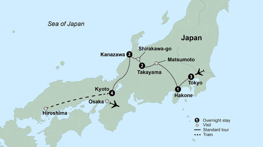 Cultural Treasures of Japan Map