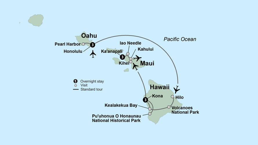 **Hawaiian Adventure Map**