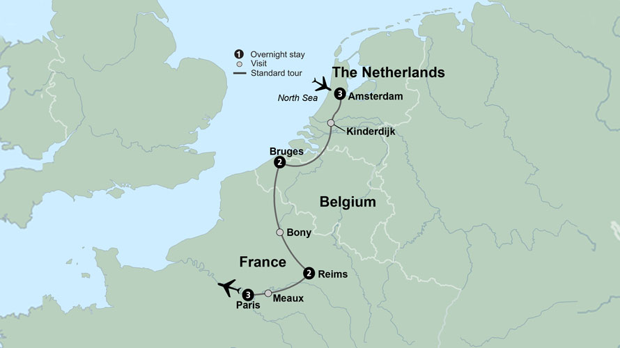Tour map 2026 netherlands to france