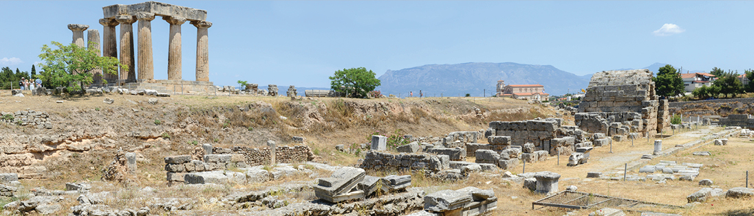visit the ruins in Corinth