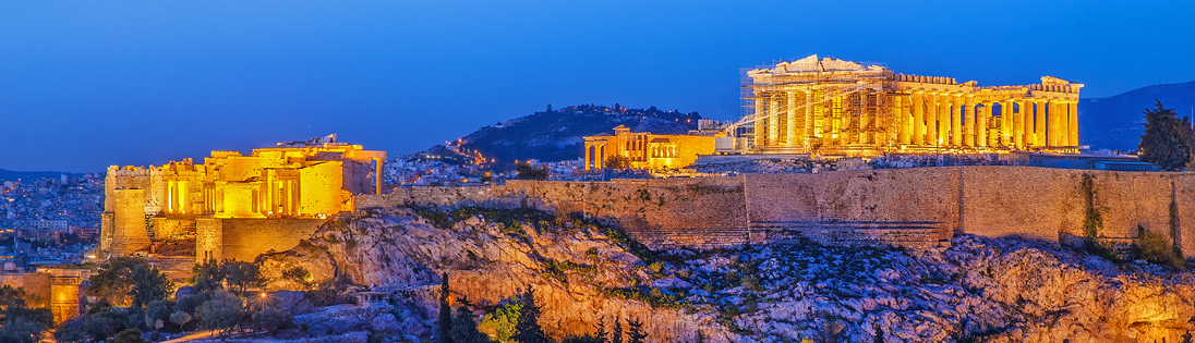 View of the Acropolis at Night
