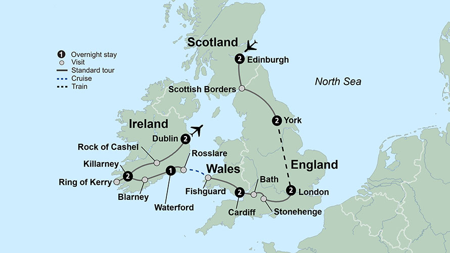 Exploring Britain & Ireland Map