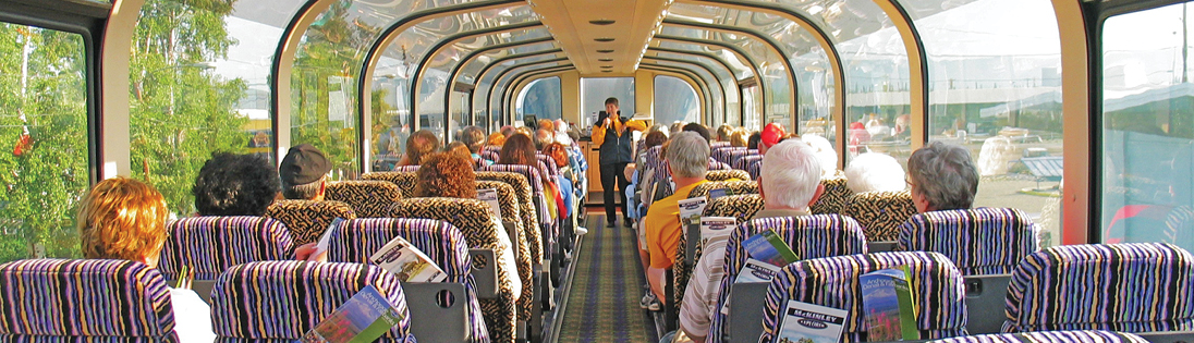 Domed railcar train ride