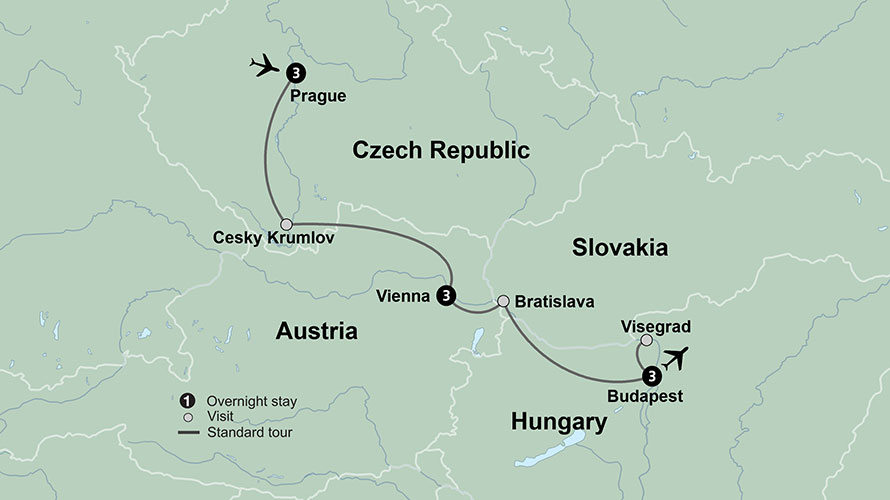 Imperial Cities Travel Map