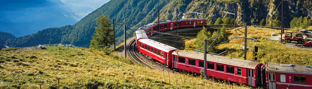 Bernina Express Train to St Moritz