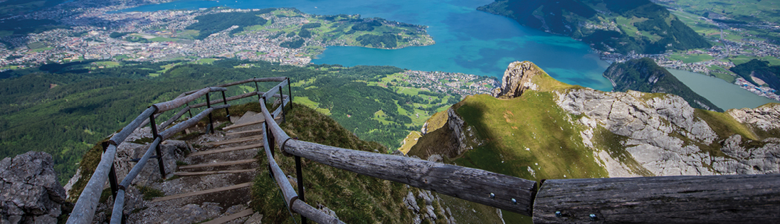 View from Mt Pilatus in Switzerland