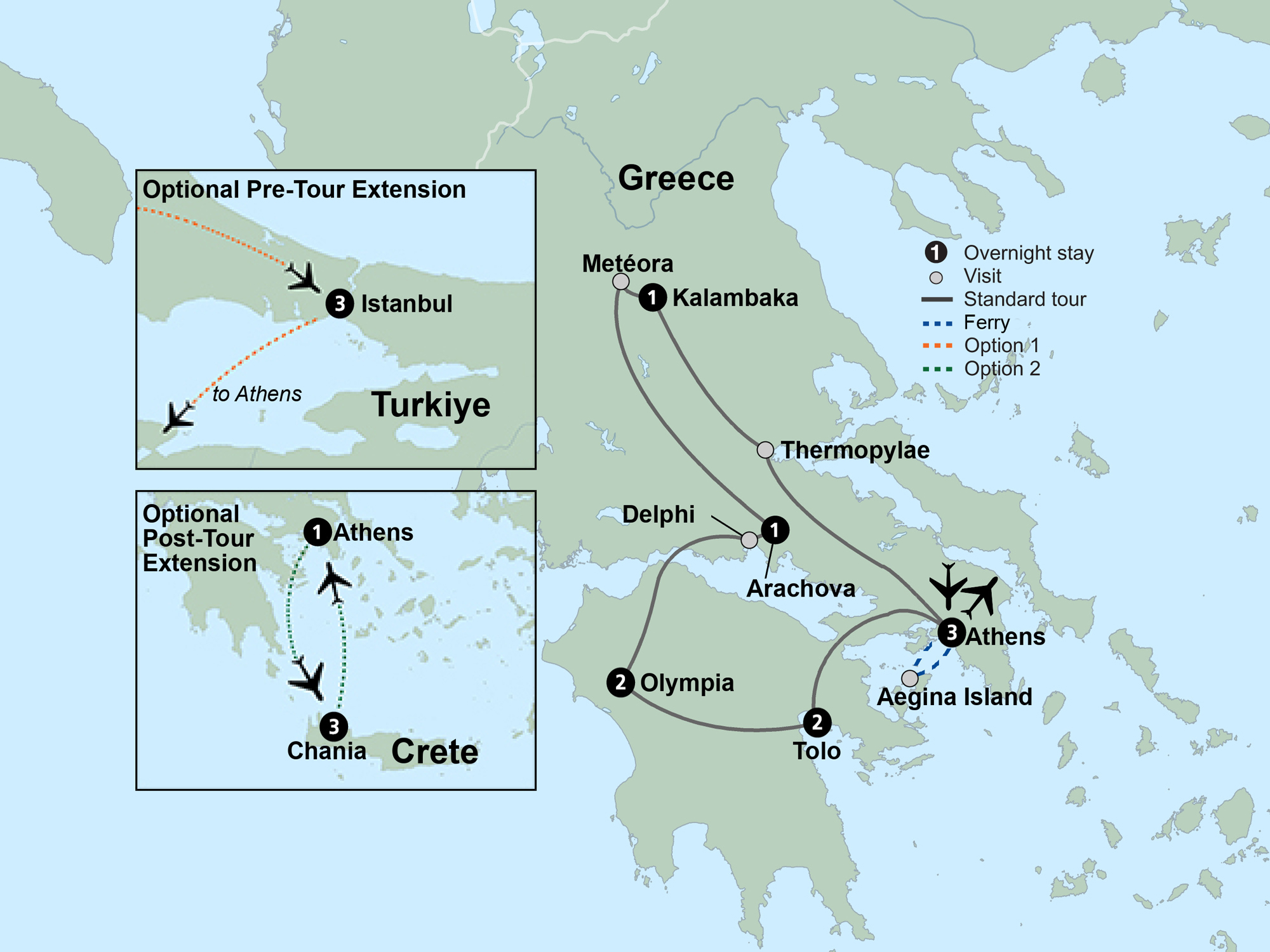 Wonders of Ancient Greece Map