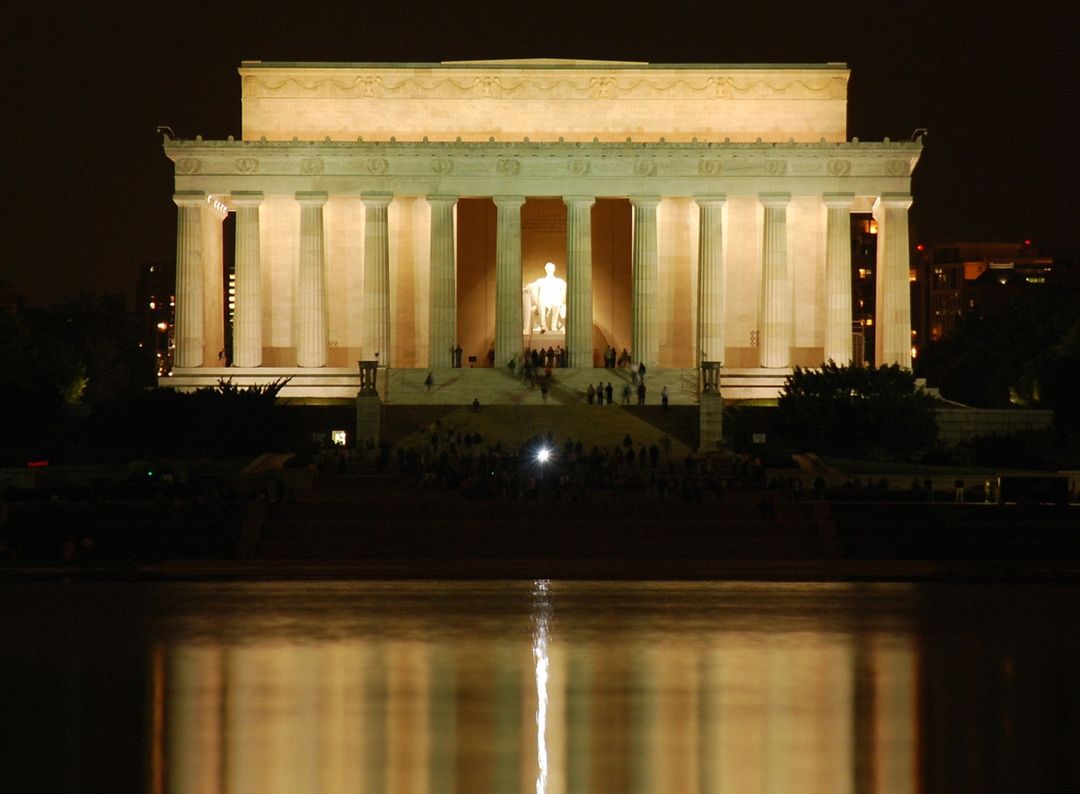Illuminated Lincoln Memorial