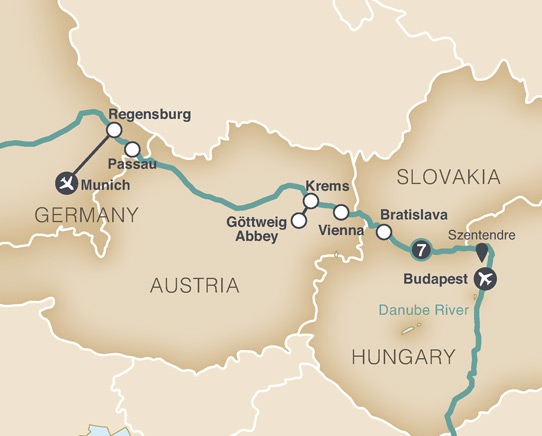 Map of Christmas Market Cruise