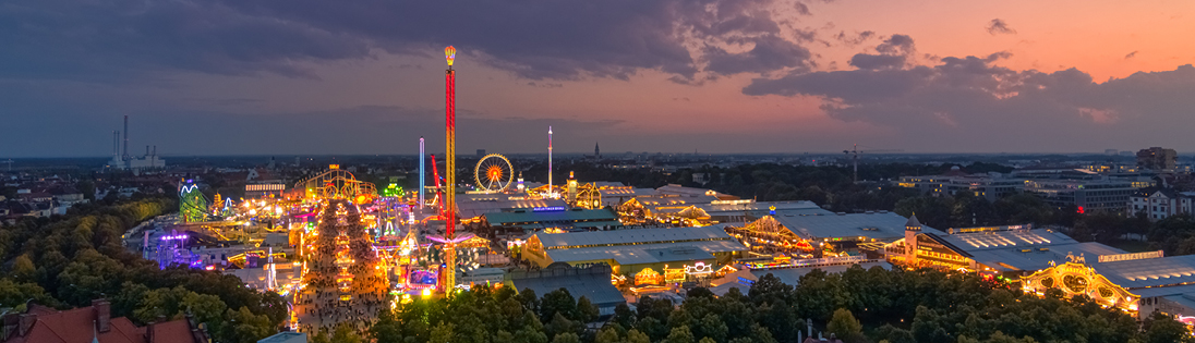 Aerial view of Oktoberfest