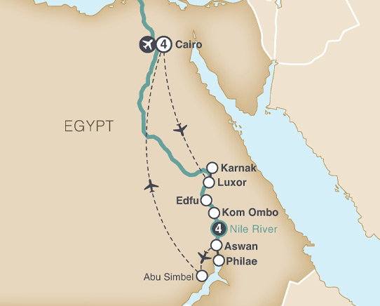Treasures of the Pharaohs map
