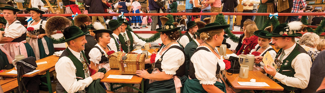 Inside tent at Oktoberfest